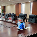 Gümüş Motorlu Monitör  Kaldırmalı Toplantı Masası İstanbul Ofis Mobilya