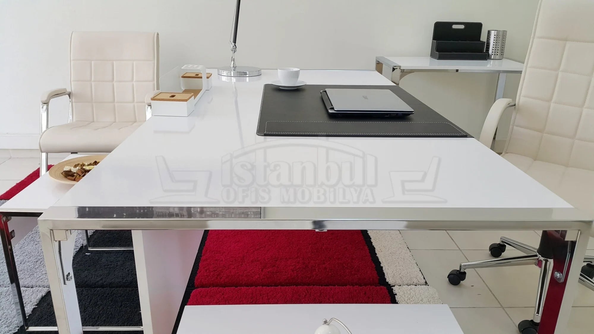 Apple Makam Masası 190x90 Hg. Beyaz ISTANBUL-TSI