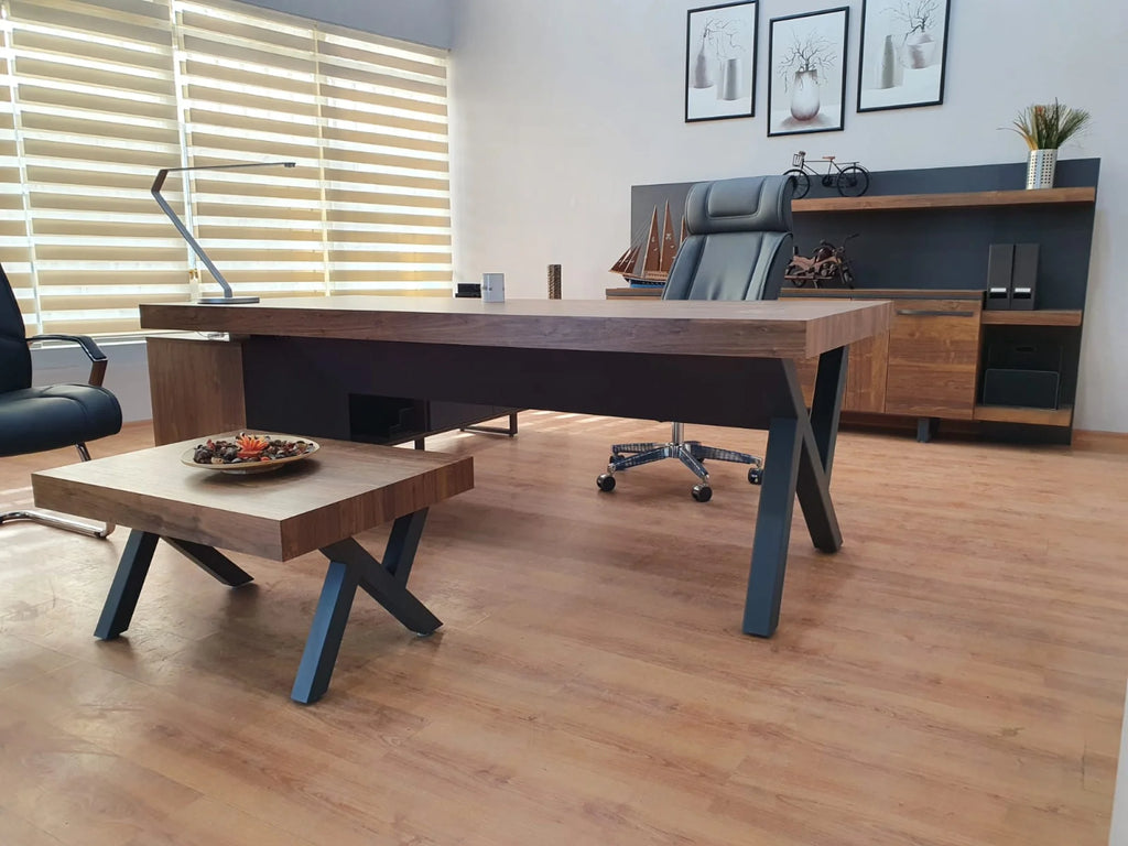 İstanbul Ofis Makam Masası Takımı S Class - Pablo Antrasit ISTANBUL