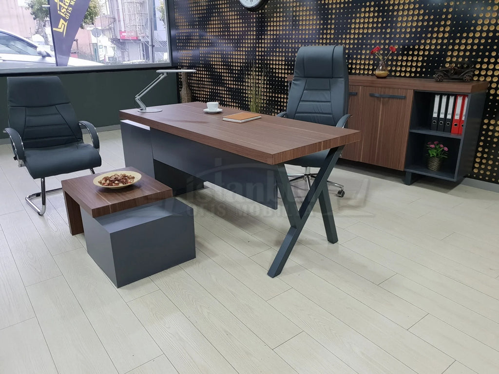 İstanbul Ofis Makam Takımı Captiva - V.Ceviz Antrasit ISTANBUL