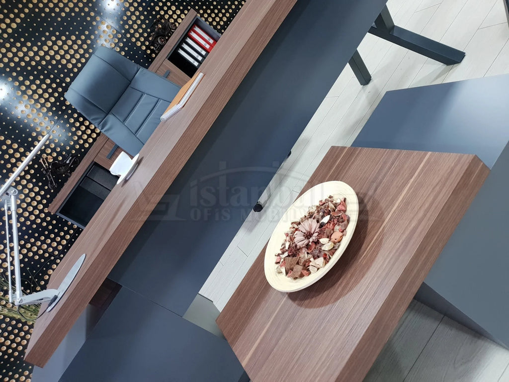 İstanbul Ofis Makam Takımı Captiva - V.Ceviz Antrasit ISTANBUL