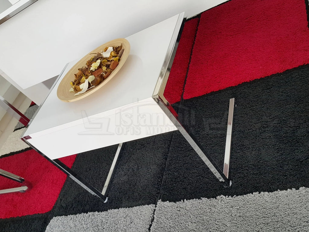 İstanbul Ofis Masası Apple Makam Takımı Hg.Beyaz ISTANBUL