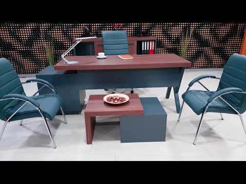 İstanbul Ofis Makam Takımı Captiva - V.Ceviz Antrasit