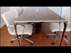 Apple U-Shaped Open Leg Meeting Table with Power Outlets