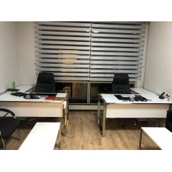Triple Seater Flat Office Furniture Mr. Bucharest