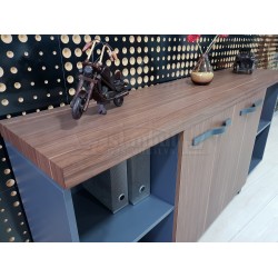Istanbul Office Executive Office Canberra - Anthracite Walnut