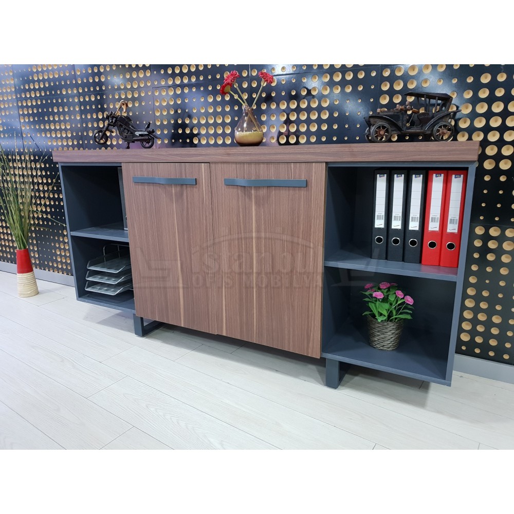 Istanbul Office Executive Office Canberra - Anthracite Walnut