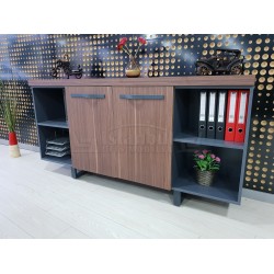 Istanbul Office Executive Office Canberra - Anthracite Walnut