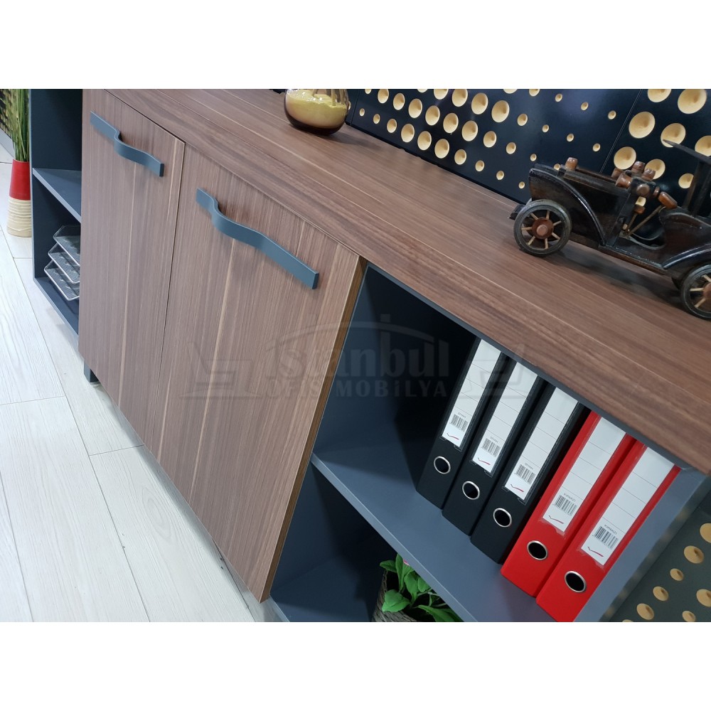 Istanbul Office Executive Office Canberra - Anthracite Walnut