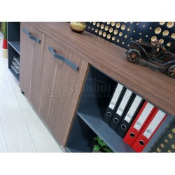 Istanbul Office Executive Office Canberra - Anthracite Walnut