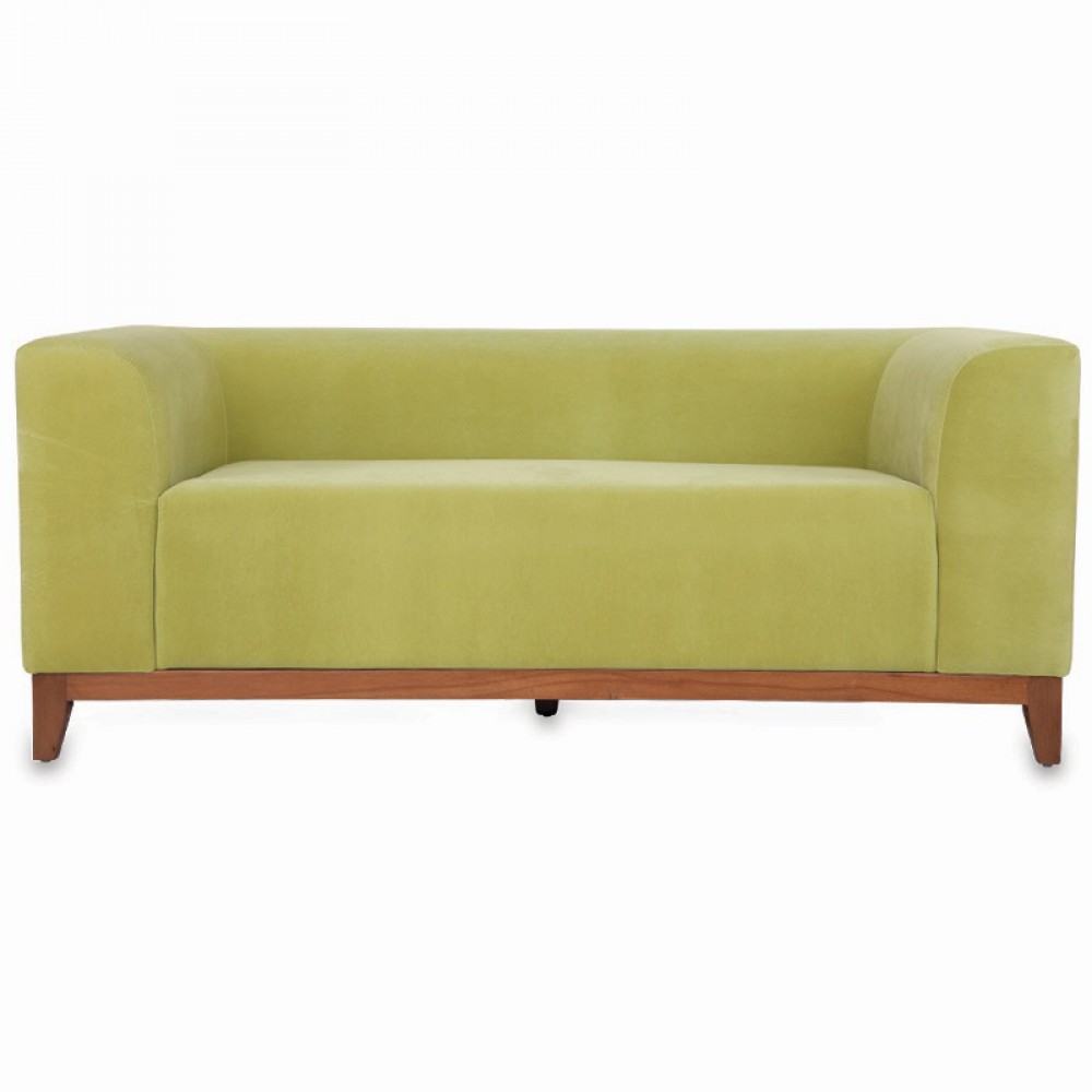 Deep Wood Two Seater Sofa