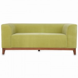 Deep Wood Two Seater Sofa