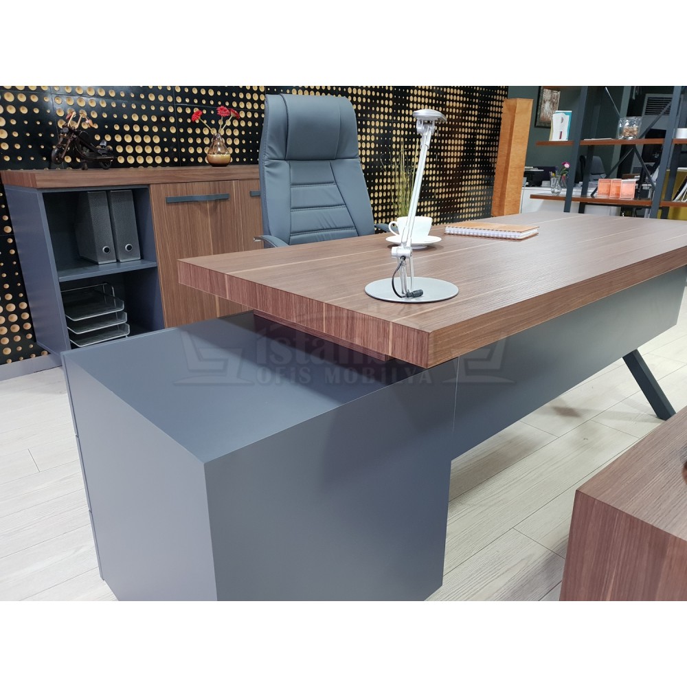 Istanbul Office Executive Office Canberra - Anthracite Walnut