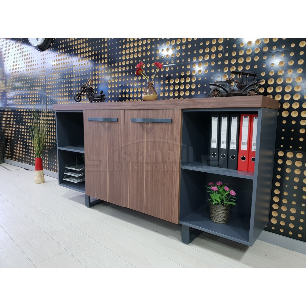 Istanbul Office Executive Office Canberra - Anthracite Walnut