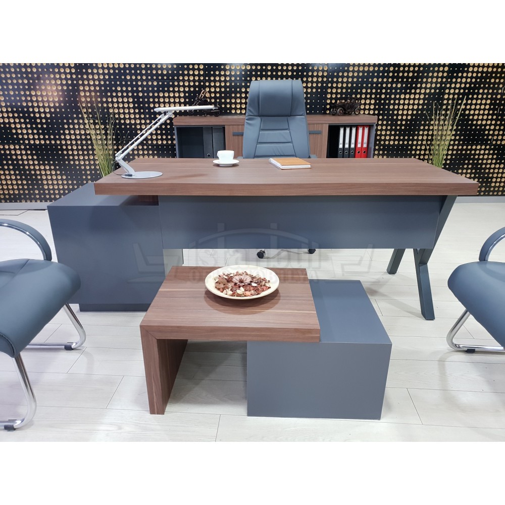 Istanbul Office Executive Office Canberra - Anthracite Walnut