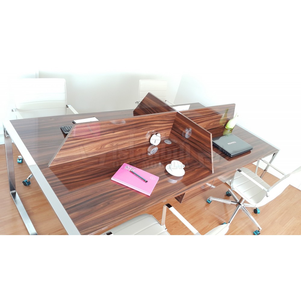 Apple For Four Person Desk Workstation