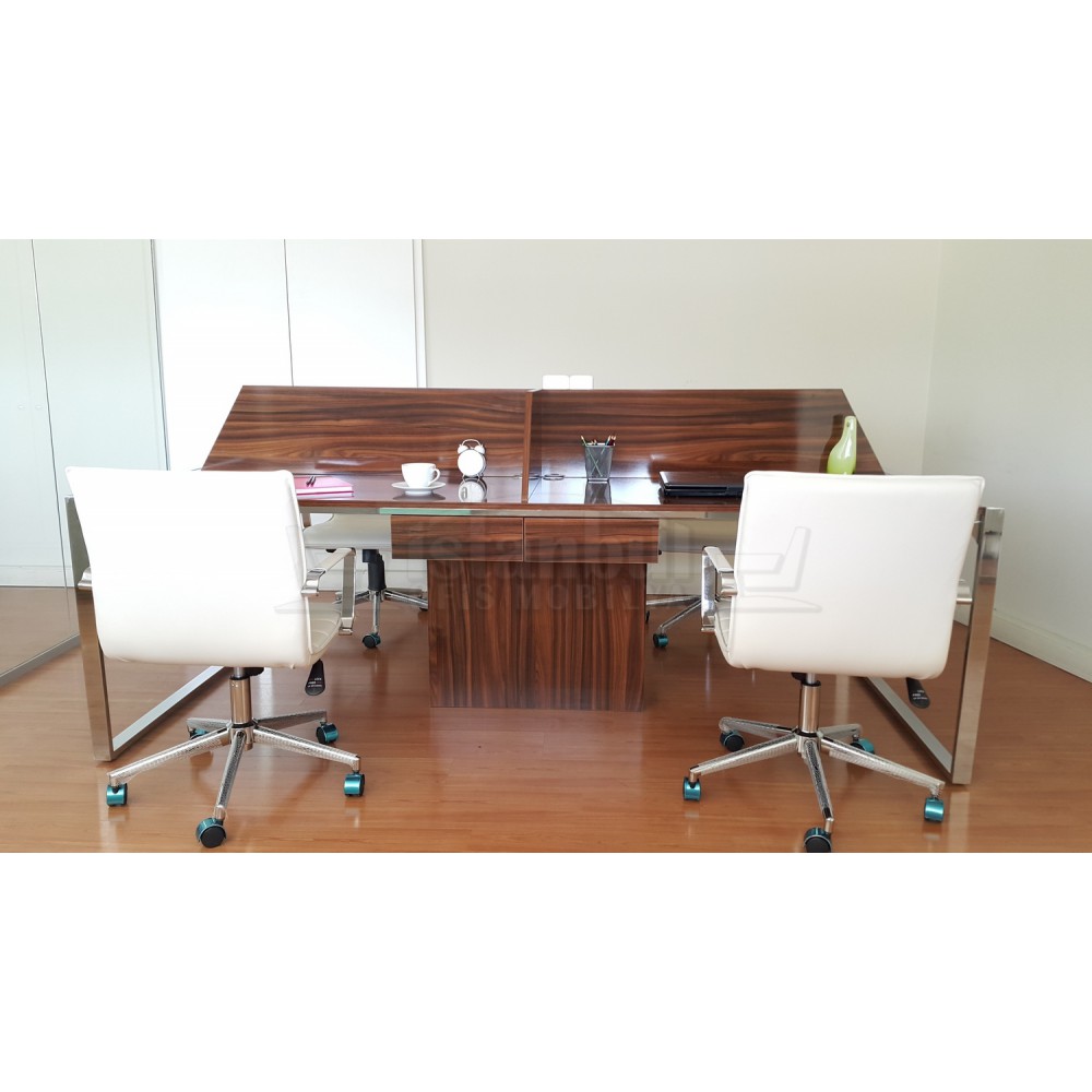 Apple For Four Person Desk Workstation
