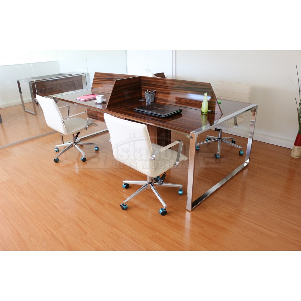 Apple For Four Person Desk Workstation