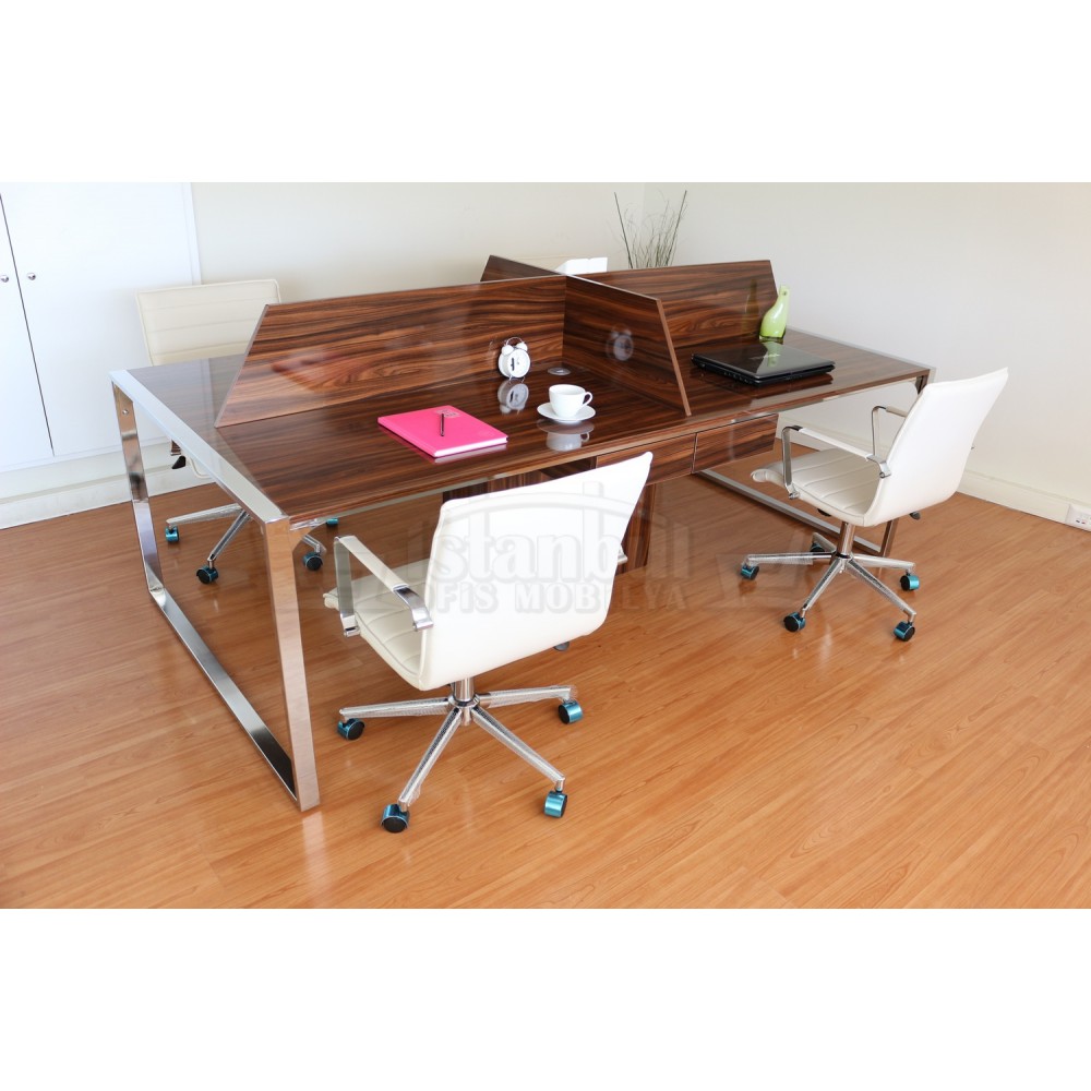 Apple For Four Person Desk Workstation