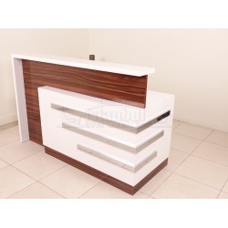 Box Desk Welcome Desk Walnut chromed