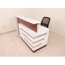 Box Desk Welcome Desk Walnut chromed