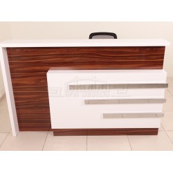 Box Desk Welcome Desk Walnut chromed
