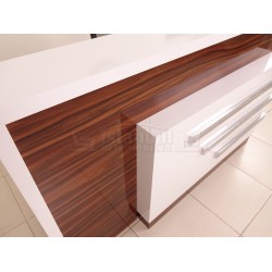 Box Desk Welcome Desk Walnut chromed