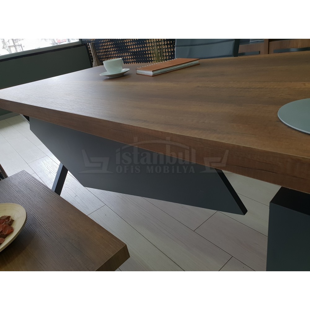 Istanbul Office Manager Table Elegant - Baroque Anthracite