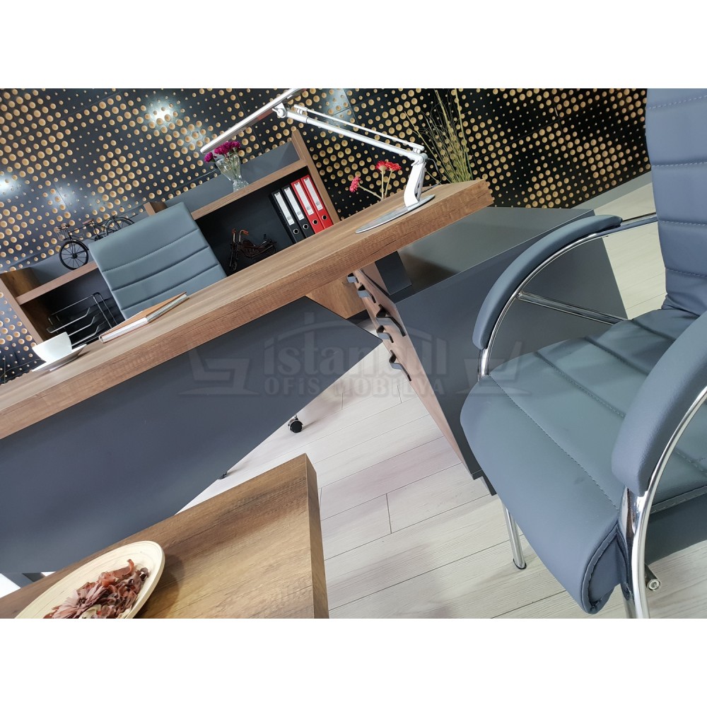 Istanbul Office Manager Table Elegant - Baroque Anthracite