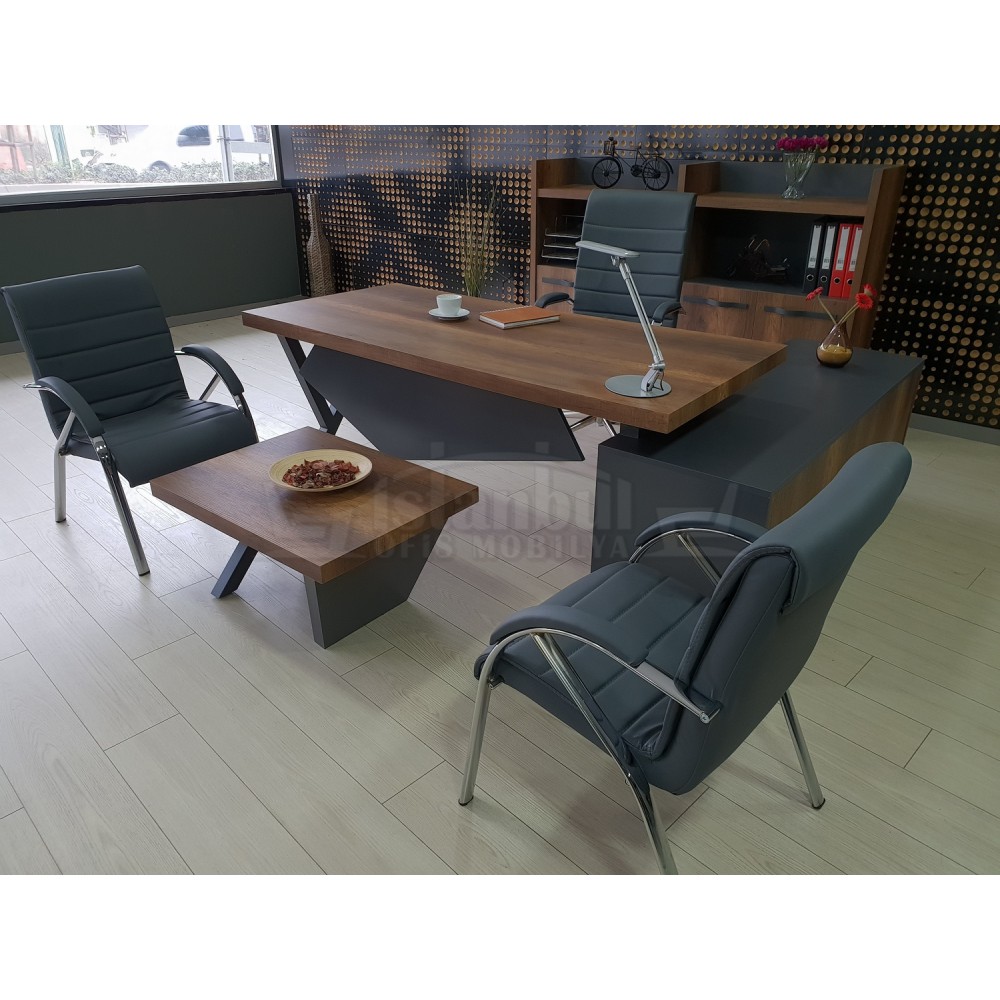 Istanbul Office Manager Table Elegant - Baroque Anthracite