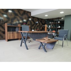 Istanbul Office Manager Table Elegant - Baroque Anthracite