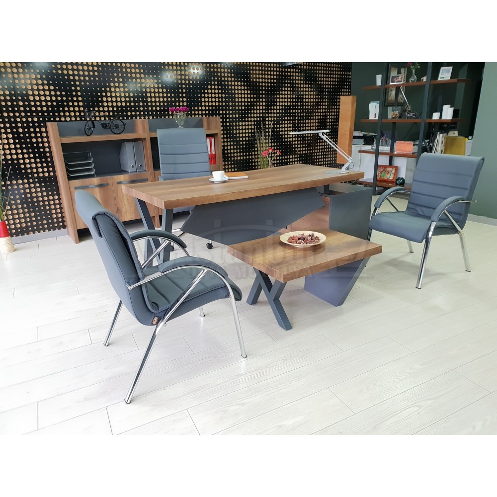 Istanbul Office Manager Table Elegant - Baroque Anthracite