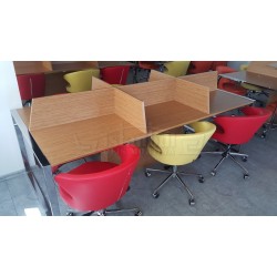 Apple for six person Multiple Workstation Desk