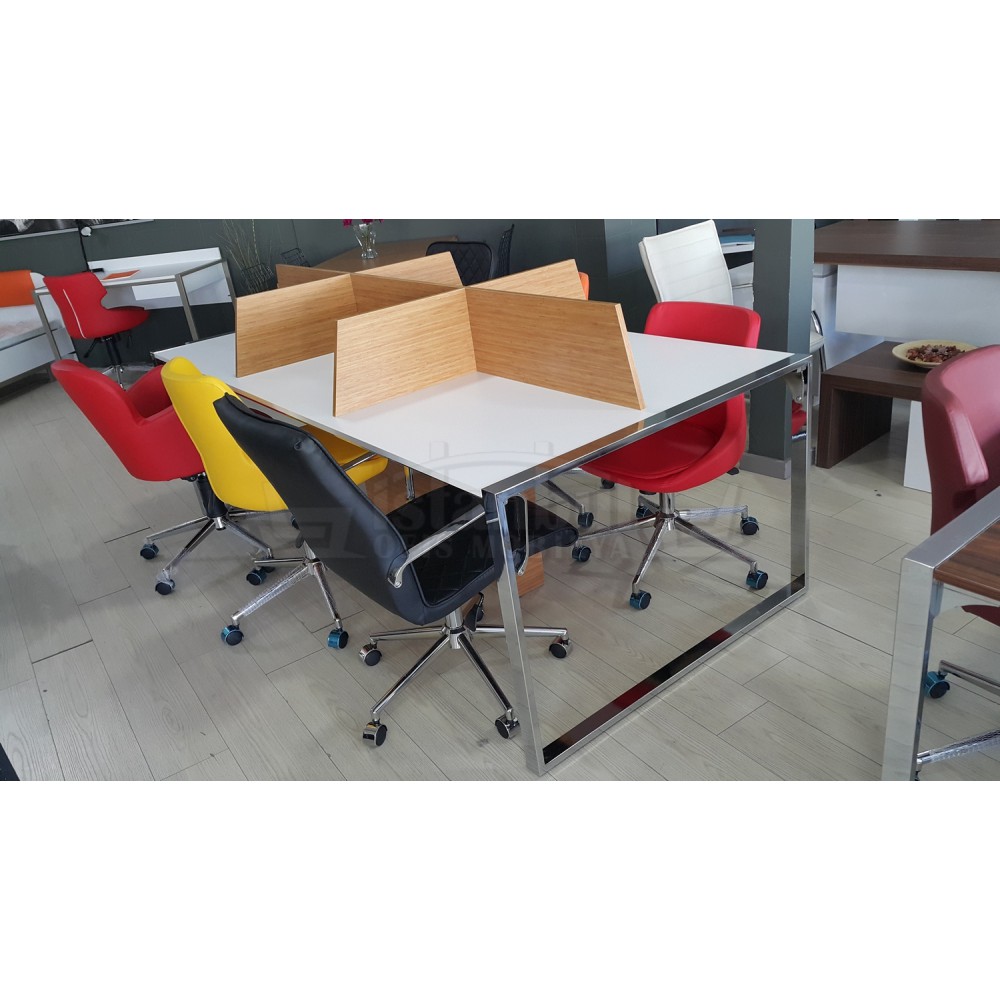 Apple for six person Multiple Workstation Desk
