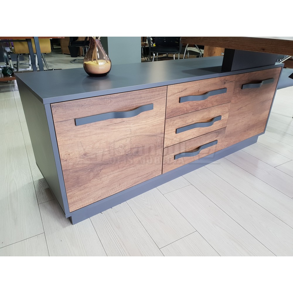 Elegant Executive Board Shelf Cabinet Baroque Anthracite