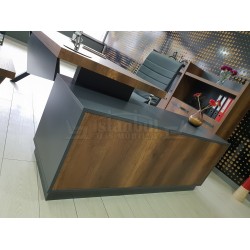 Elegant Executive Board Shelf Cabinet Baroque Anthracite