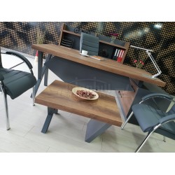 Elegant Executive Board Shelf Cabinet Baroque Anthracite