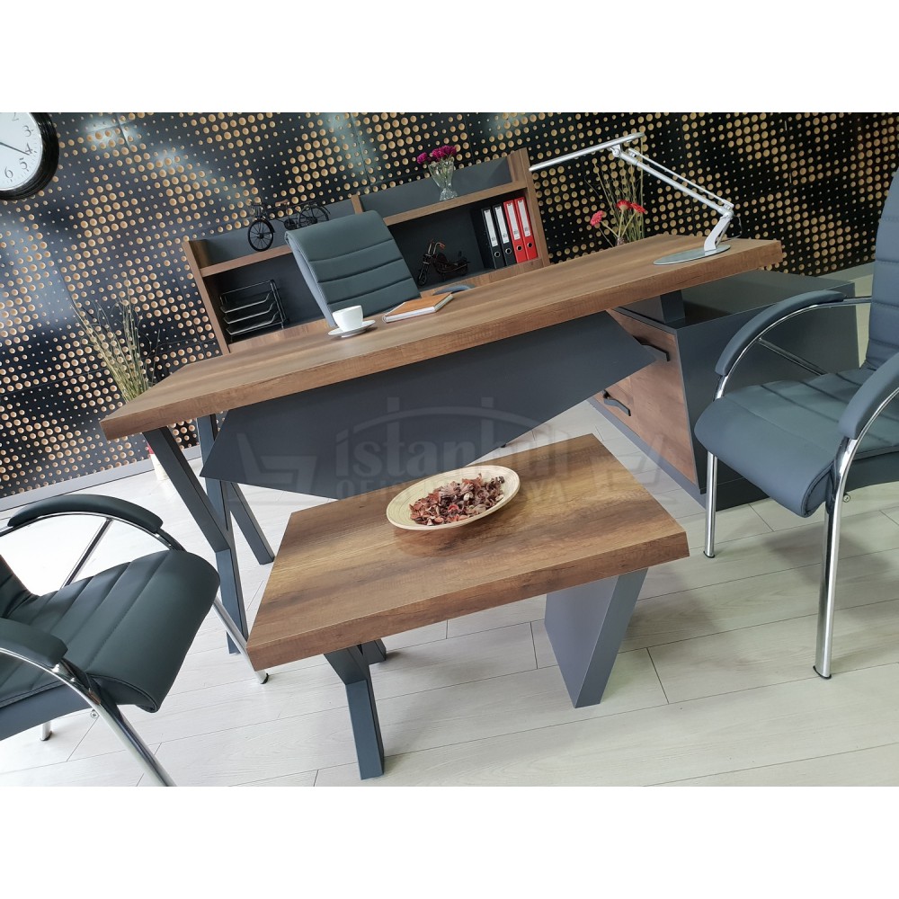 Elegant Executive Board Shelf Cabinet Baroque Anthracite