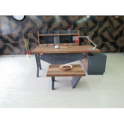 Elegant Executive Board Shelf Cabinet Baroque Anthracite