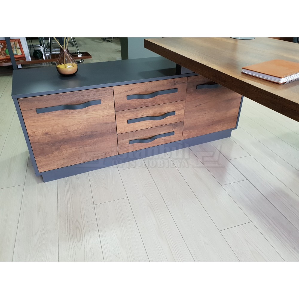 Elegant Executive Board Shelf Cabinet Baroque Anthracite