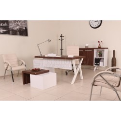 Canberra Executive Board dresser walnut White