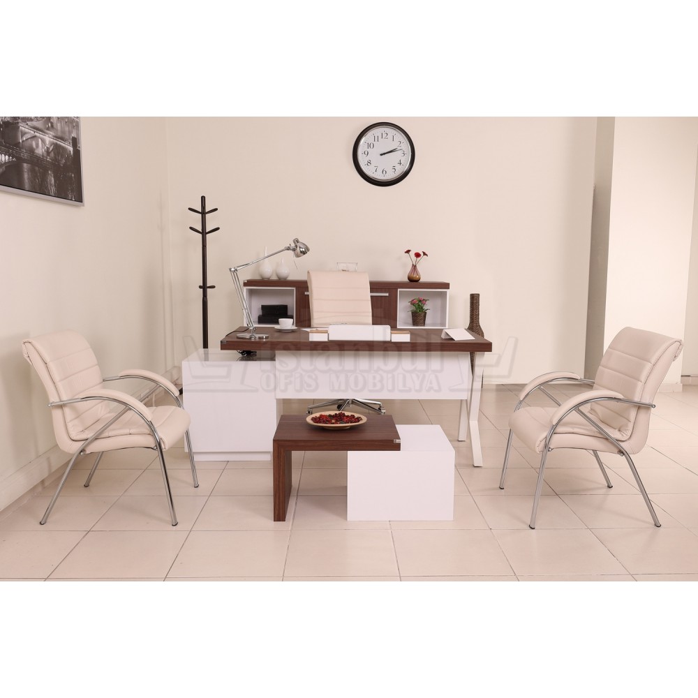 Canberra Executive Board dresser walnut White