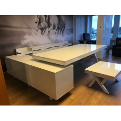 White Executive Office Desk S Class Large