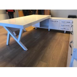 White Executive Office Desk S Class Large