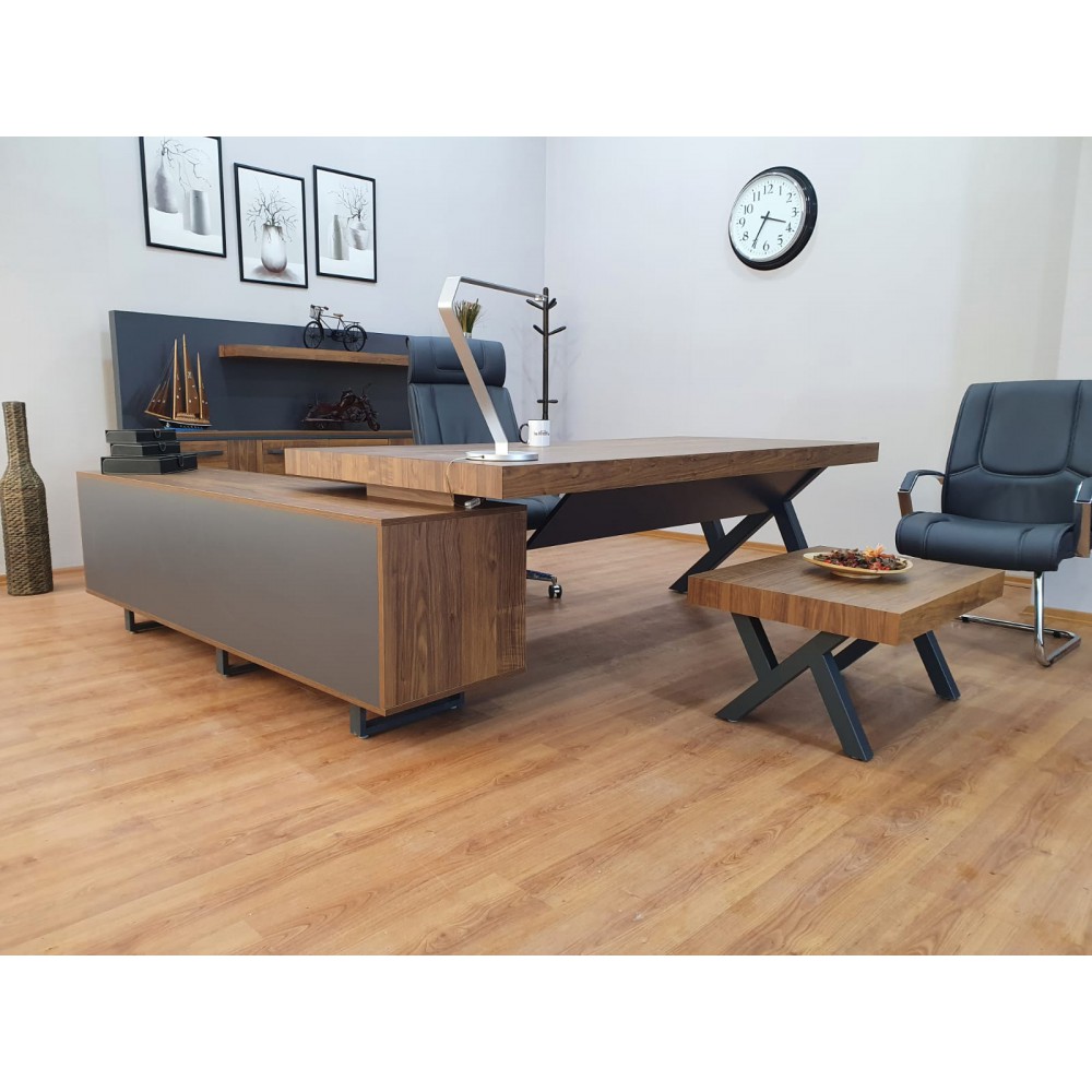 Istanbul Office Executive Team Table First Class - Pablo Anthracite