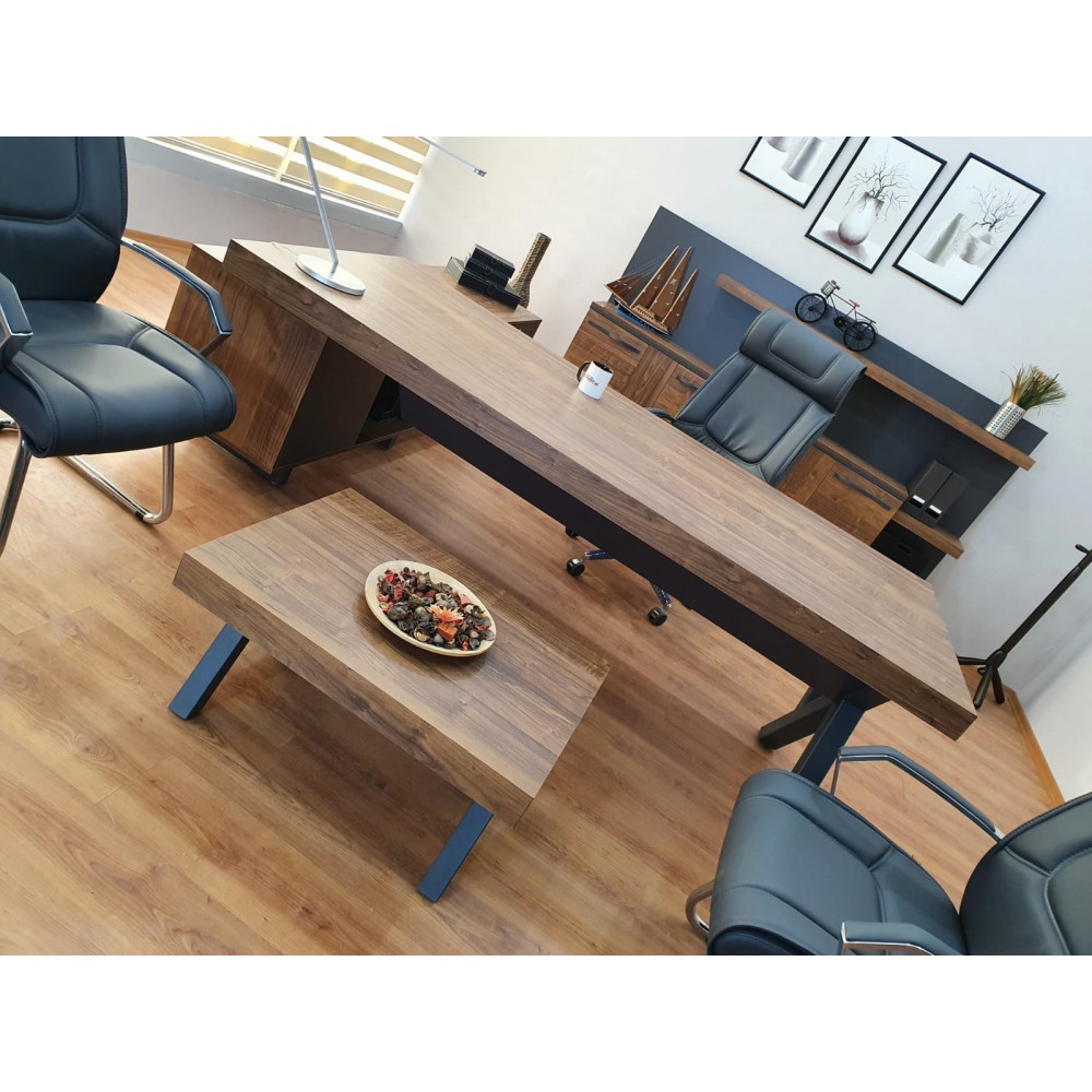 Istanbul Office Executive Team Table First Class - Pablo Anthracite