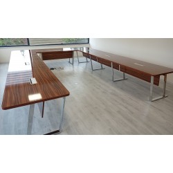 U Meeting Table, Adjustable Front