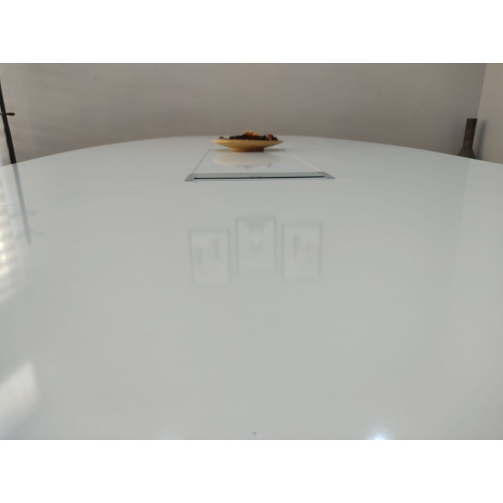 Large Oval Meeting Table White