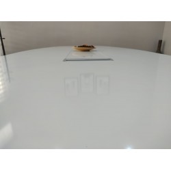 Large Oval Meeting Table White