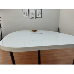 Large Oval Meeting Table White
